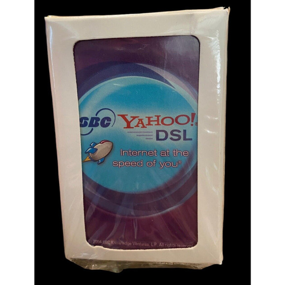 Vintage Yahoo DSL Playing Cards NEW Sealed Deck RARE 2004 Computer Collectible - Picture 1 of 4